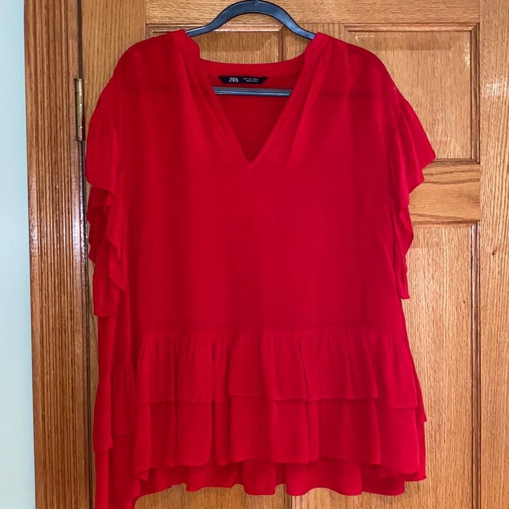 Zara Red Top